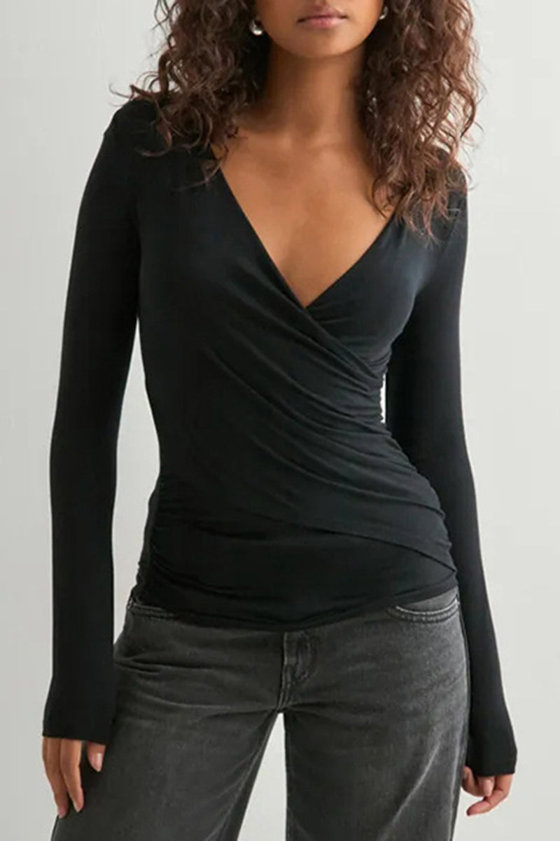 V-Neck Wrap T-Shirt