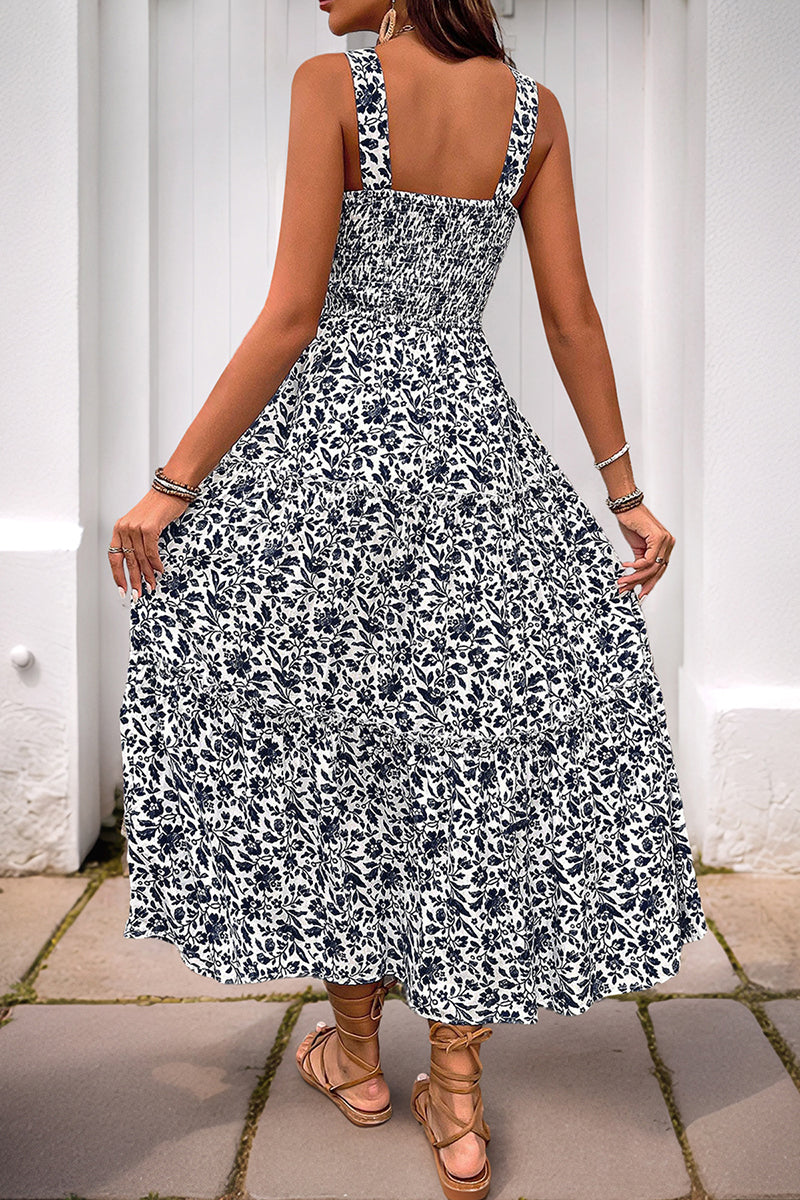 Floral Tiered Casual Dress