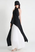 Asymmetric Halter Skirt Set