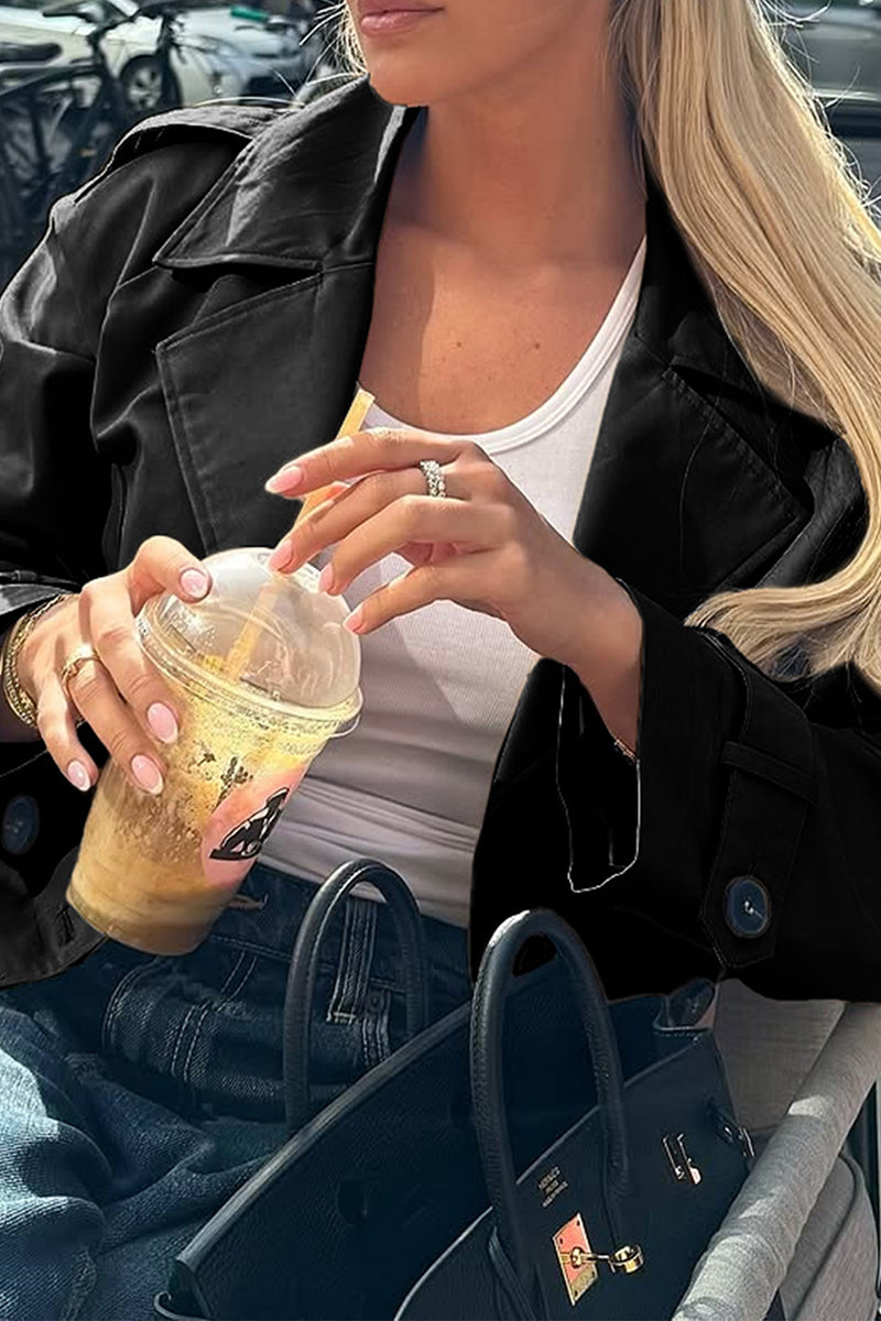 Cropped Trench Jacket