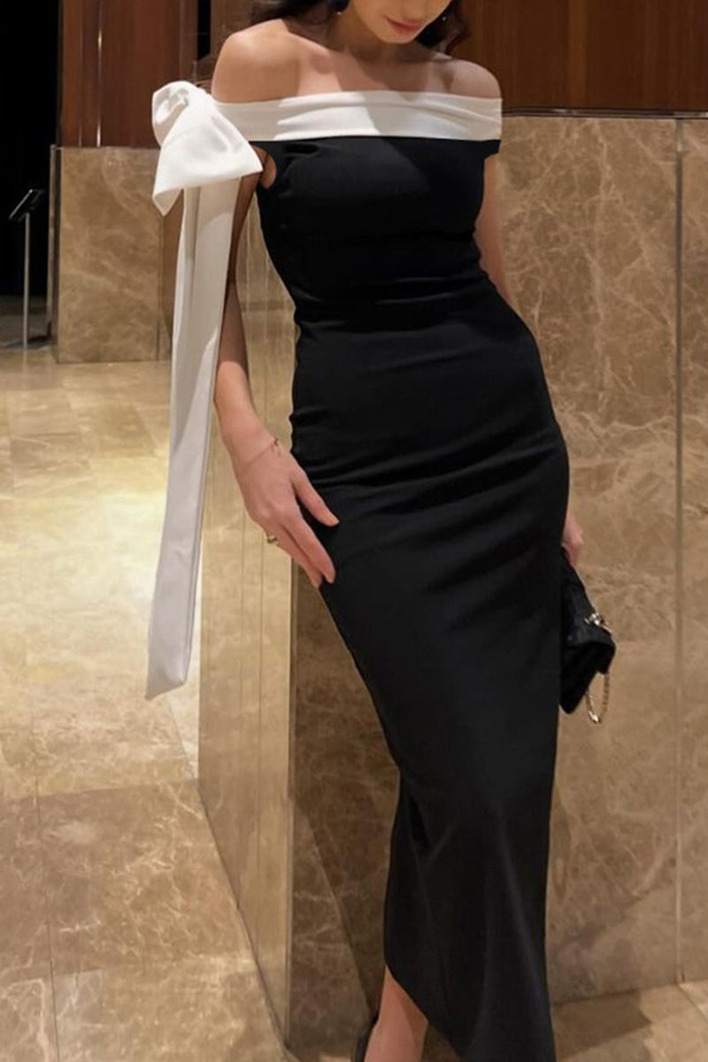 Off-Shoulder Casual Dress