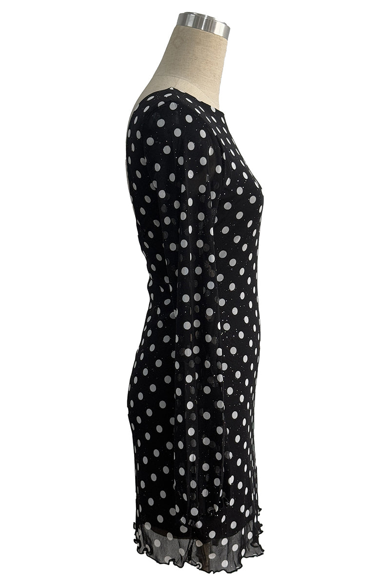 Backless Polka Dot Mini Dress