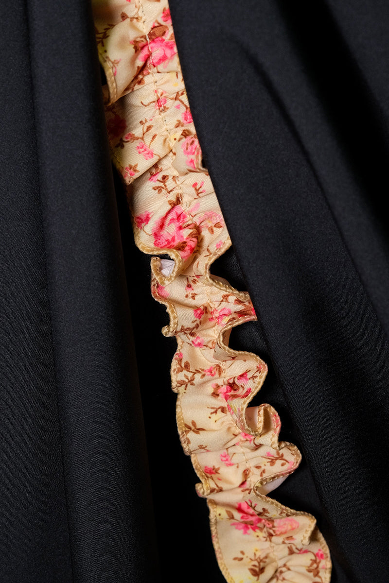 Ruffle Trim Maxi Casual Dress