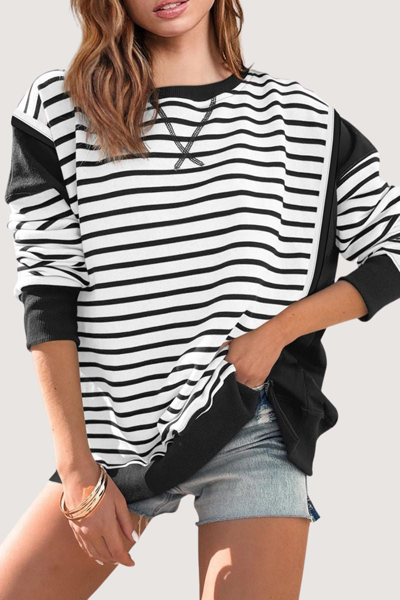 Striped Casual Long-Sleeve T-Shirt