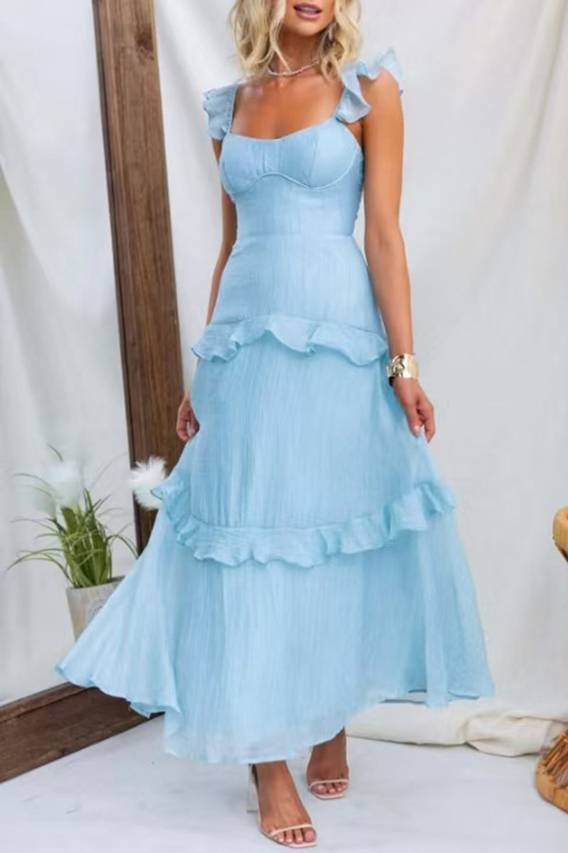 Ruffled Tiered Casual Dress