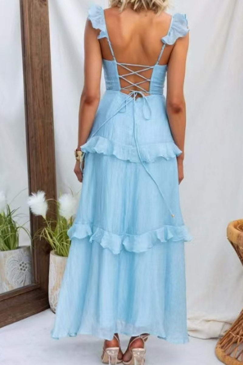 Ruffled Tiered Casual Dress