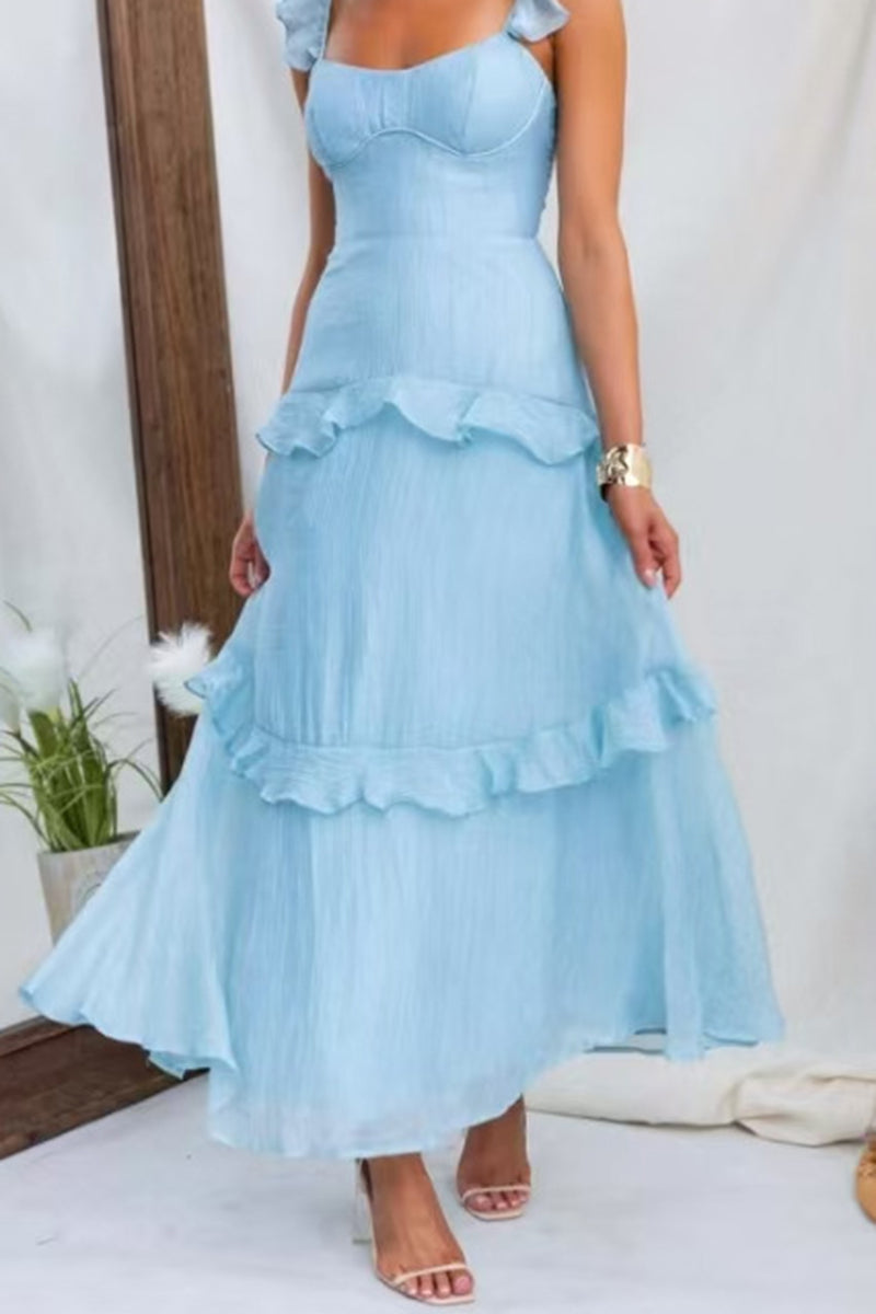 Ruffled Tiered Casual Dress