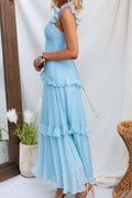 Ruffled Tiered Casual Dress