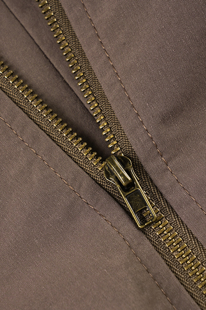 High Neck Buttoned Jacket