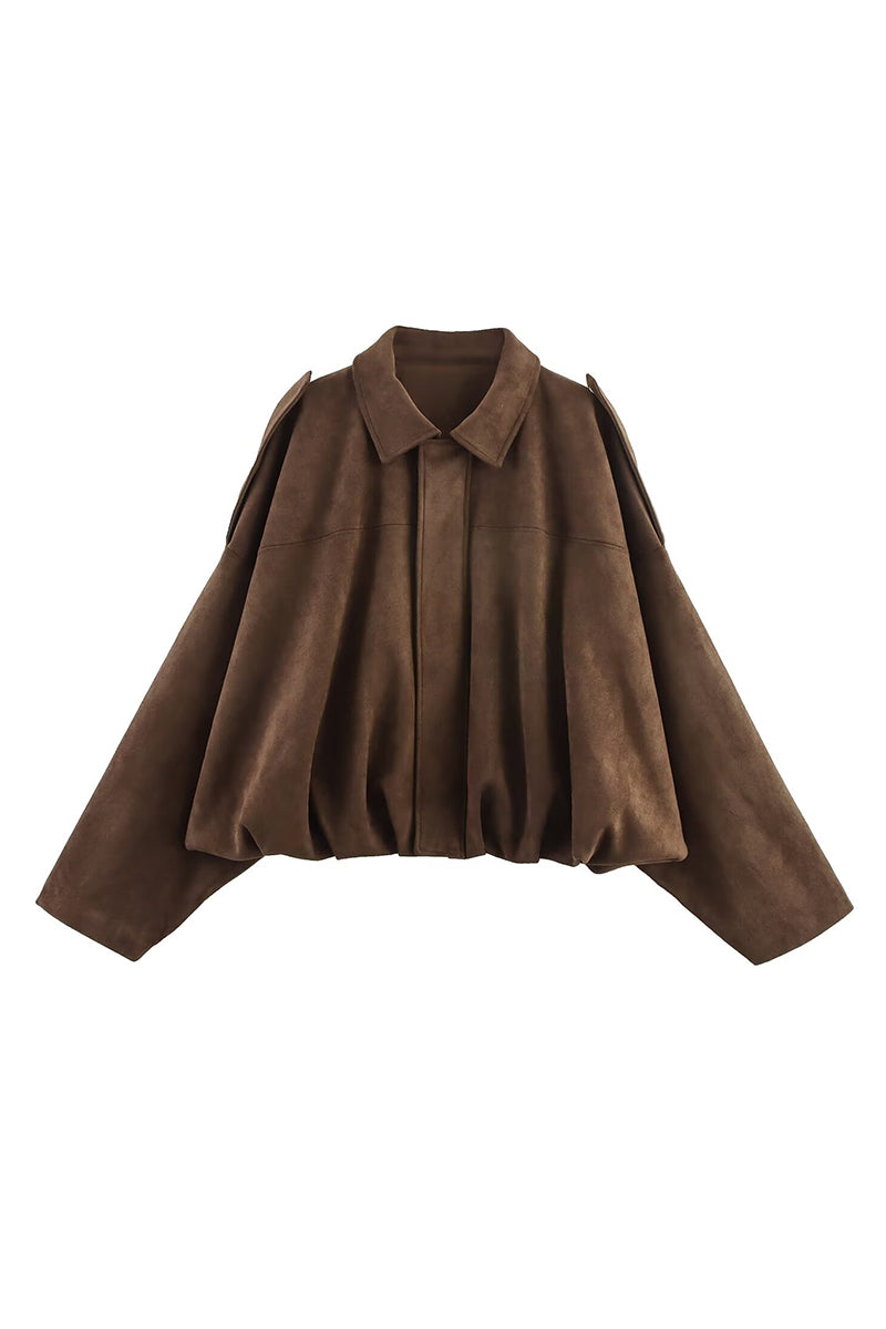 Modern Oversized Jacket with Subtle Pleats