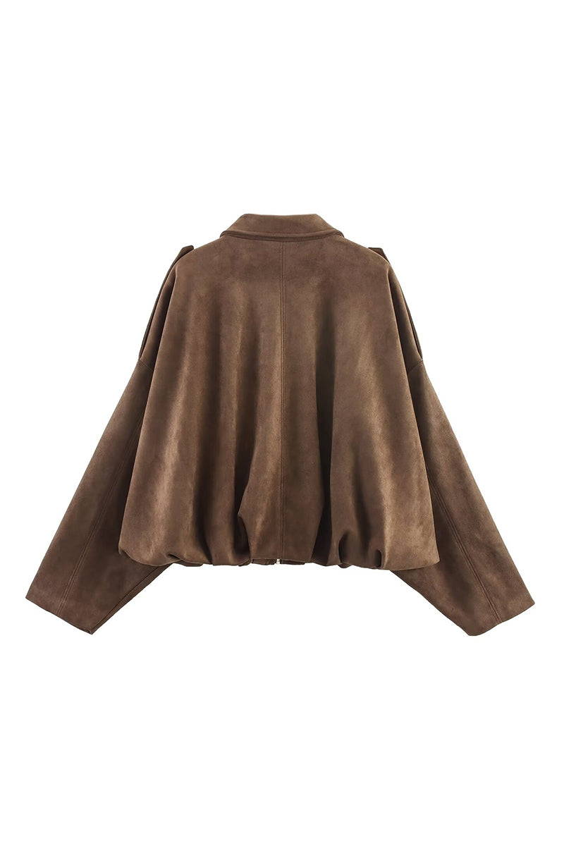 Modern Oversized Jacket with Subtle Pleats