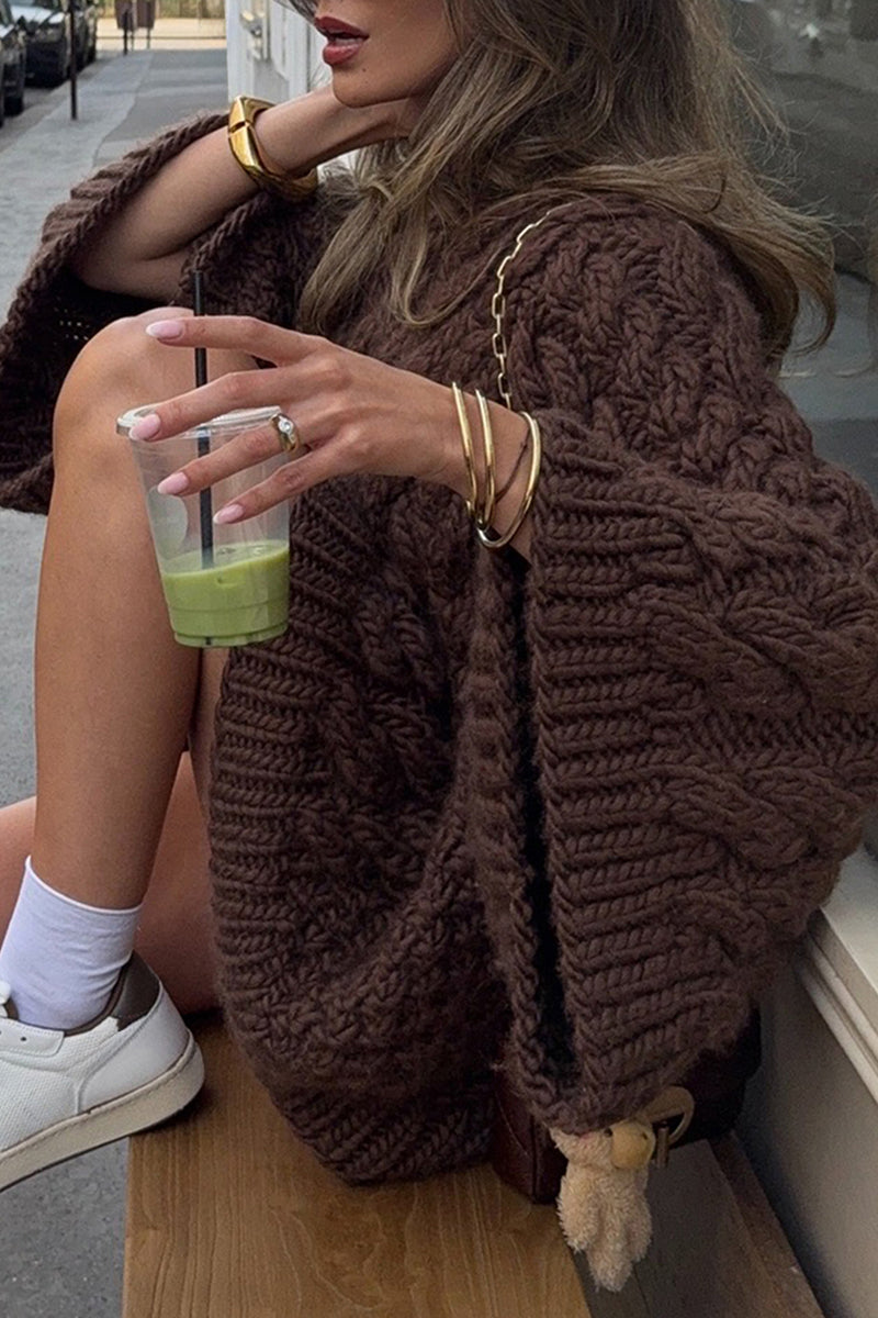 Cozy Cable Knit Oversized Sweater