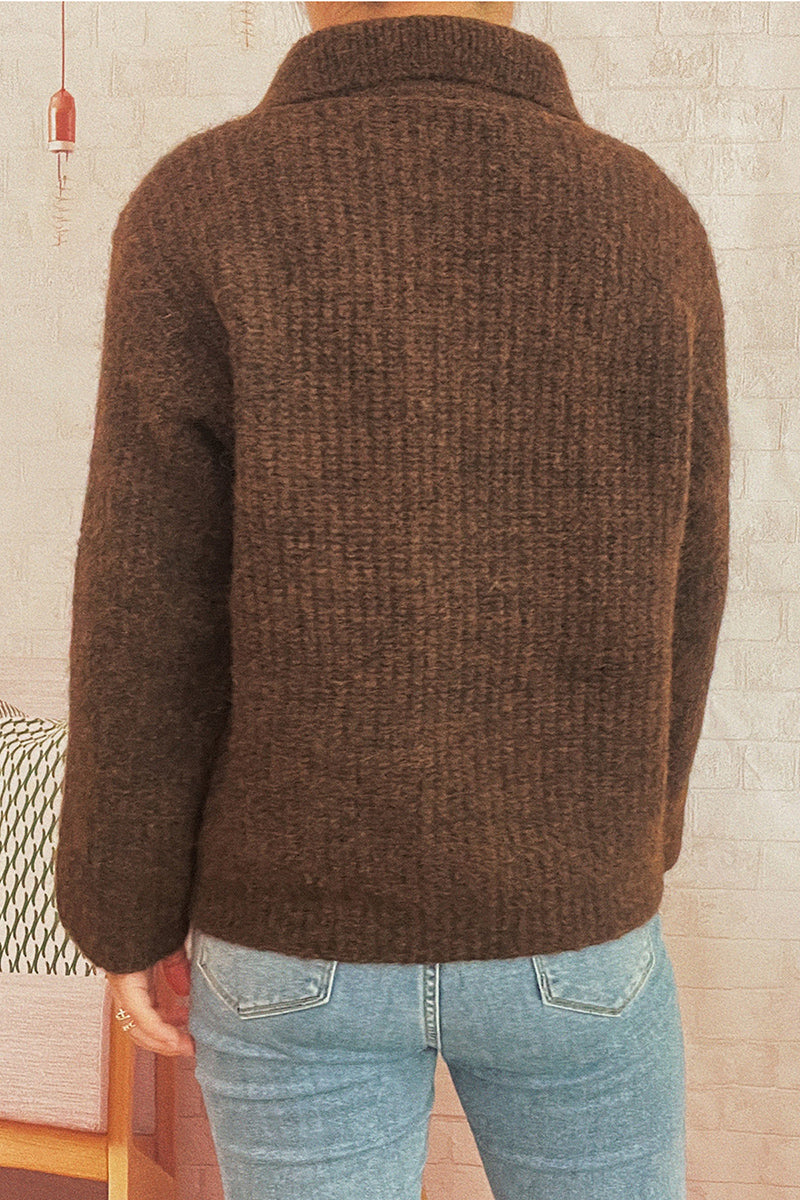 Lace-Up Collar Sweater