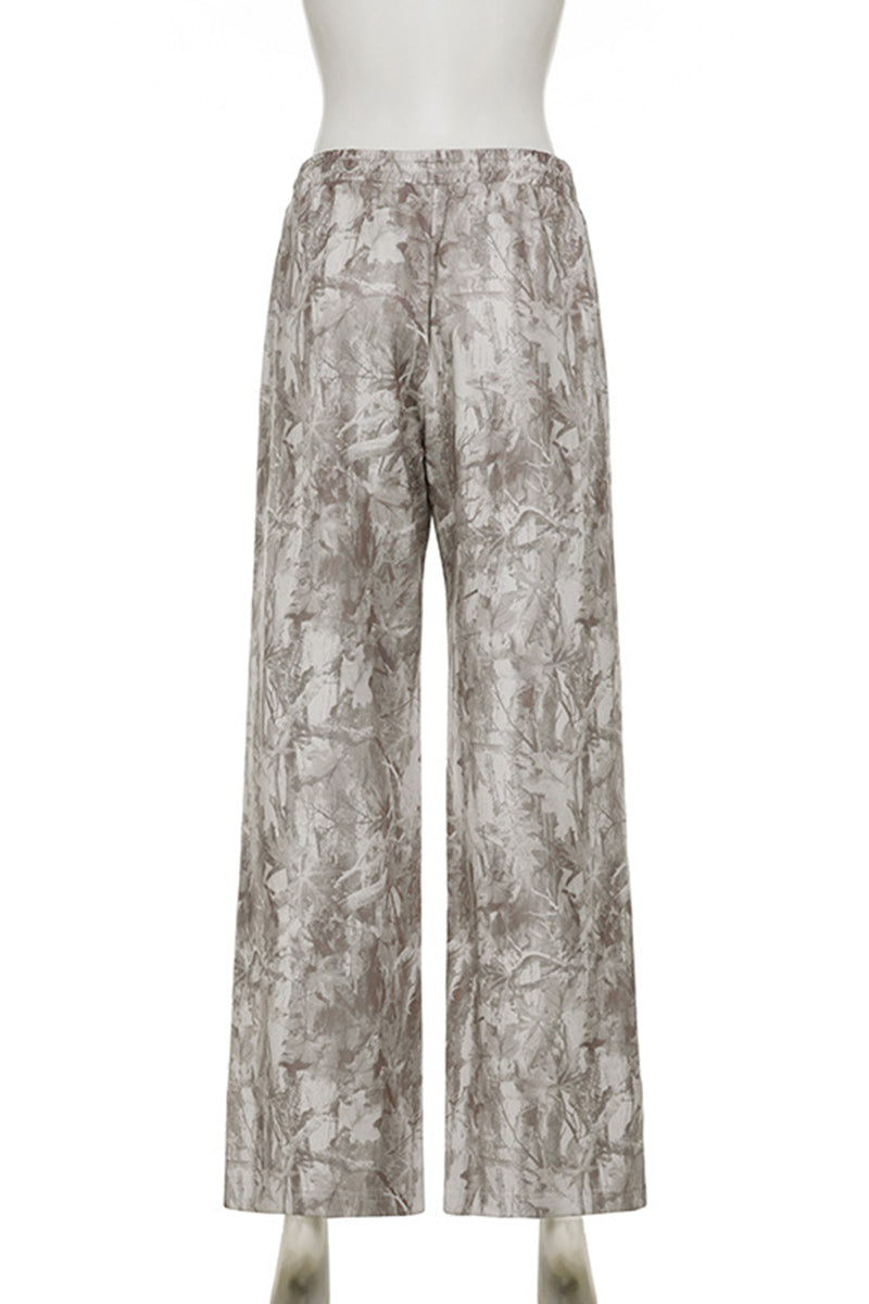 Tie Waist Print Pants