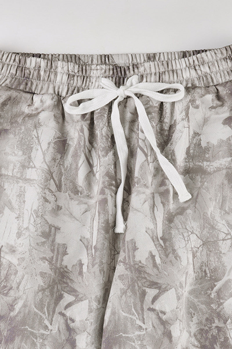 Tie Waist Print Pants