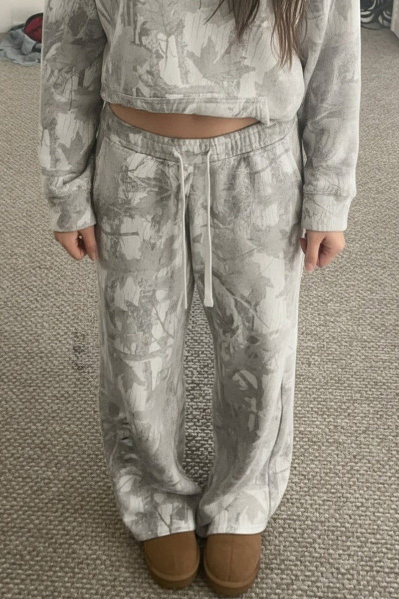 Tie Waist Print Pants