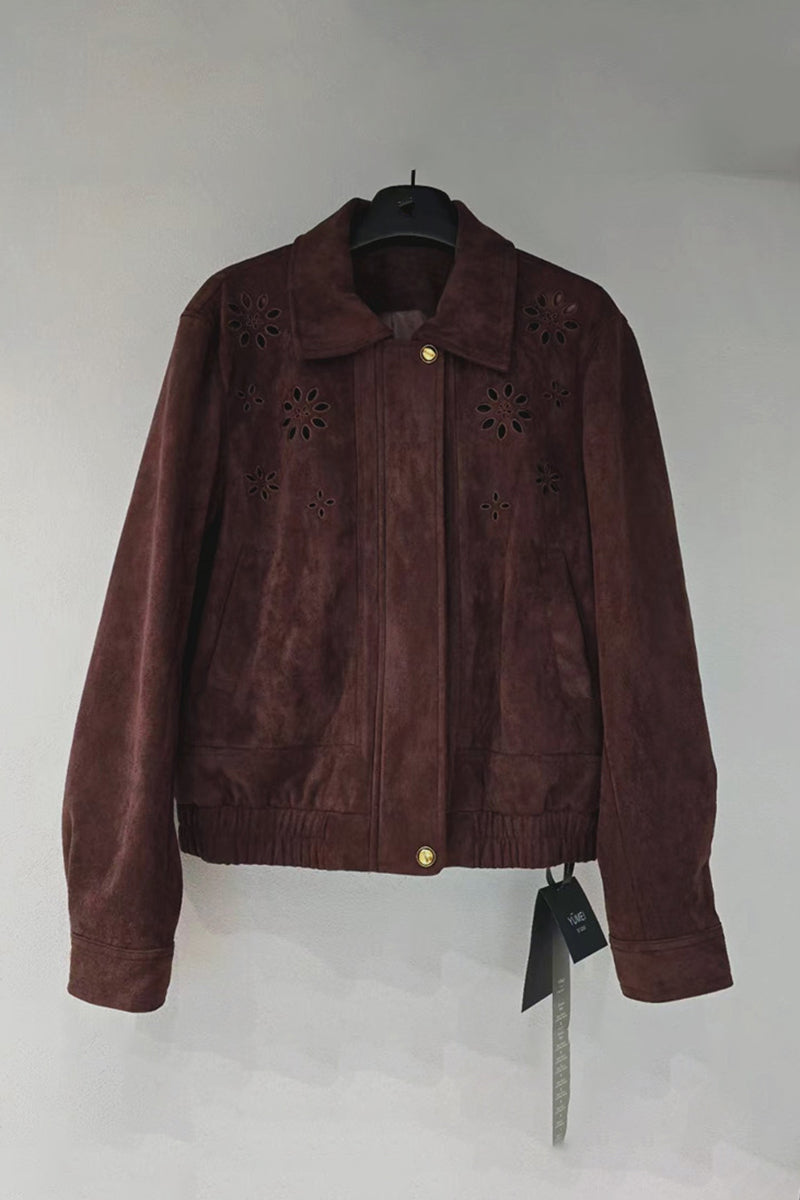 Floral Patterned Bomber Jacket