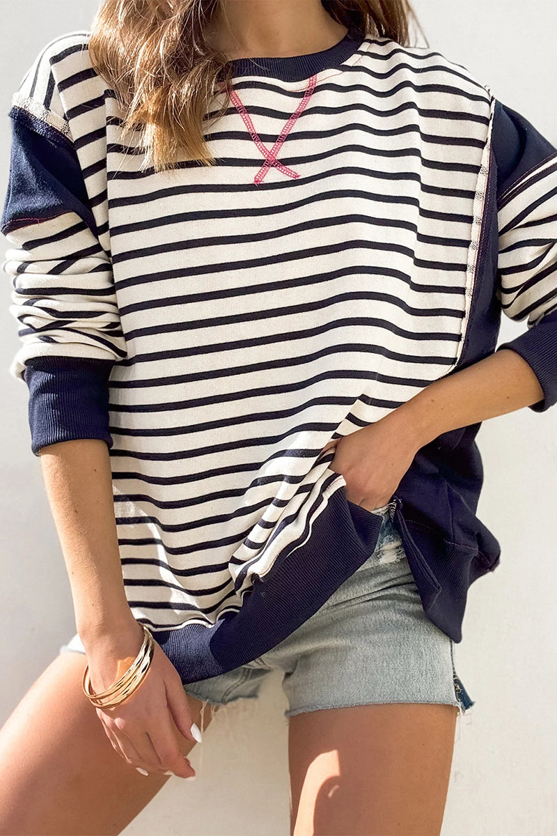 Striped Casual Long-Sleeve T-Shirt