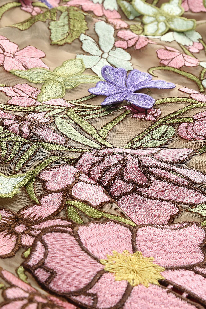 Floral Halter Evening Dress