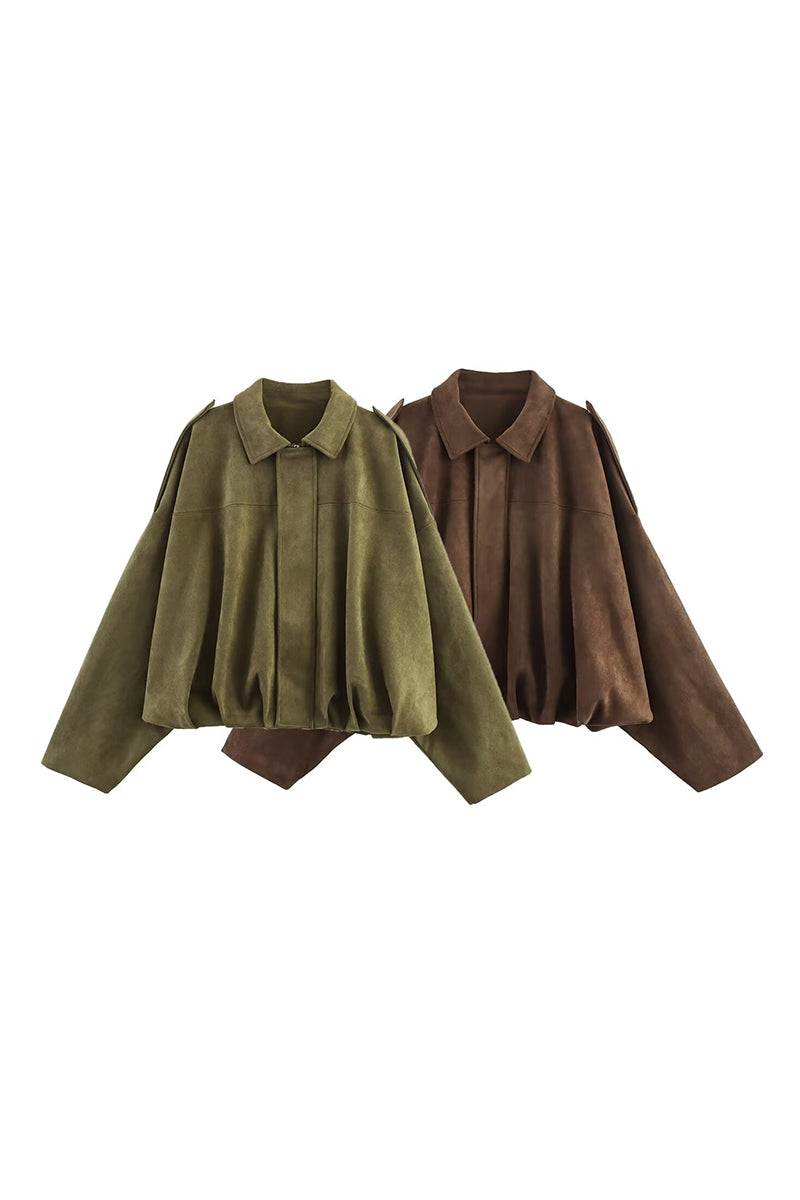 Modern Oversized Jacket with Subtle Pleats