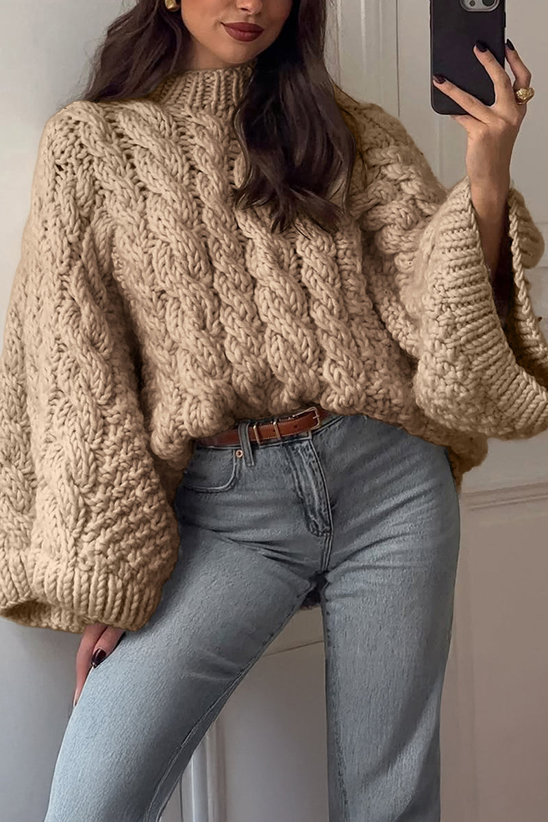 Cozy Cable Knit Oversized Sweater