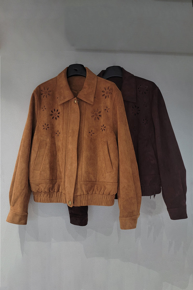 Floral Patterned Bomber Jacket