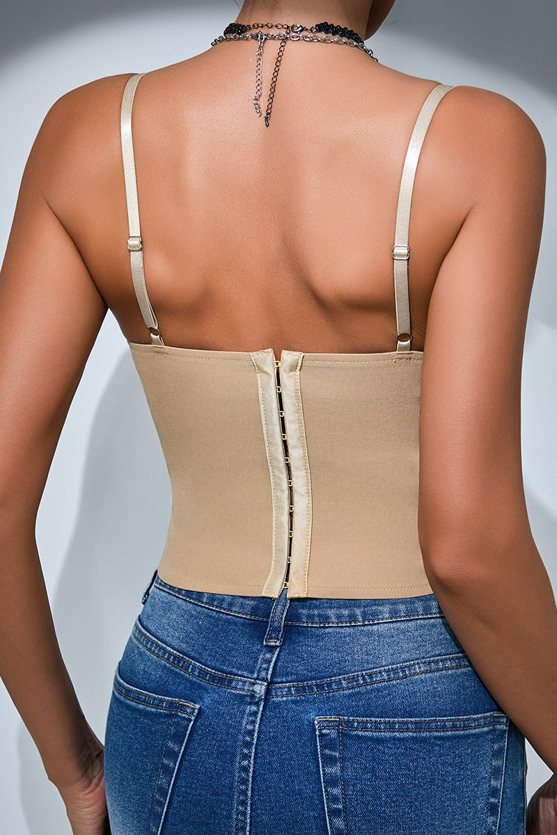 Lace Ruched Bust Cami Top