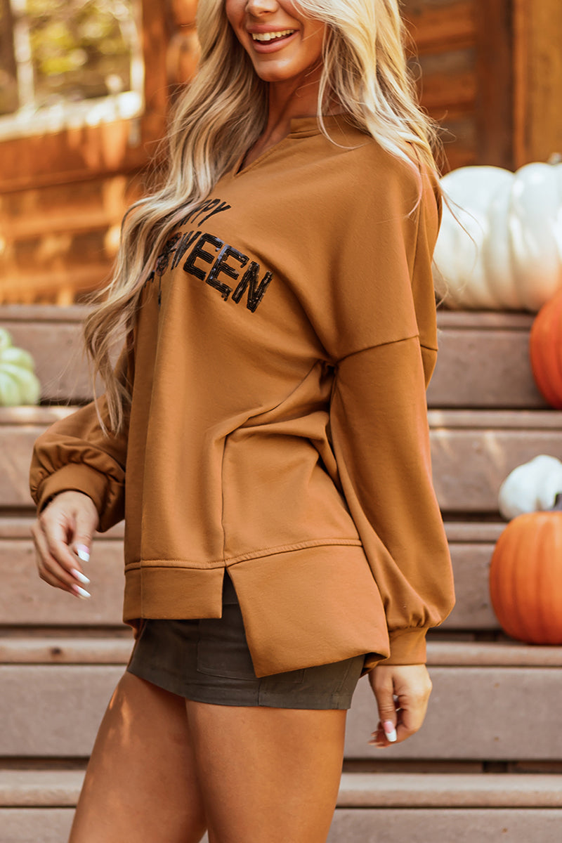 Happy Halloween Graphic Long Sleeve Top