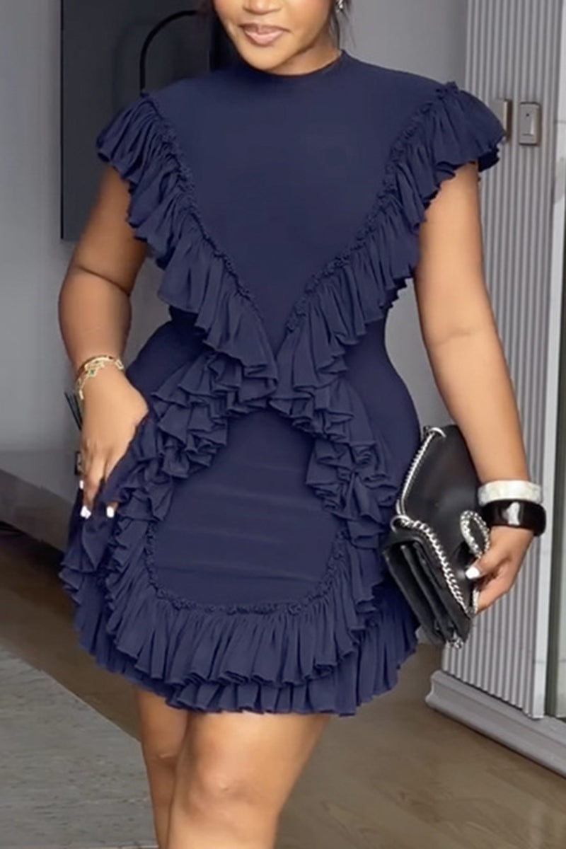 Ruffled Layered Casual Dress