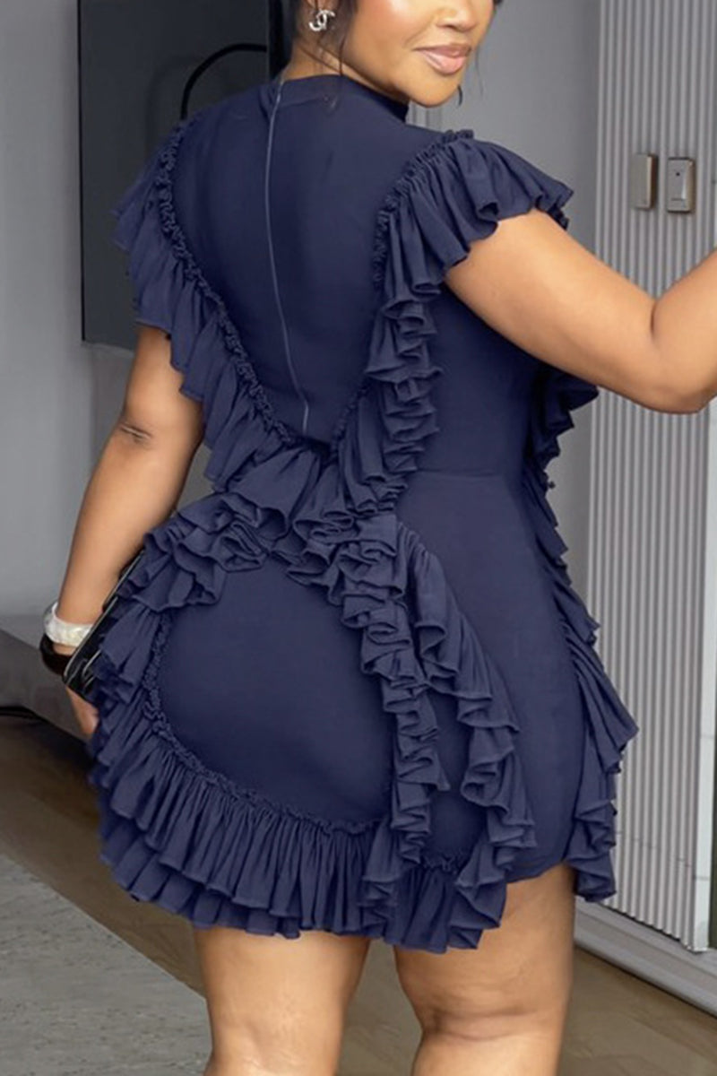 Ruffled Layered Casual Dress