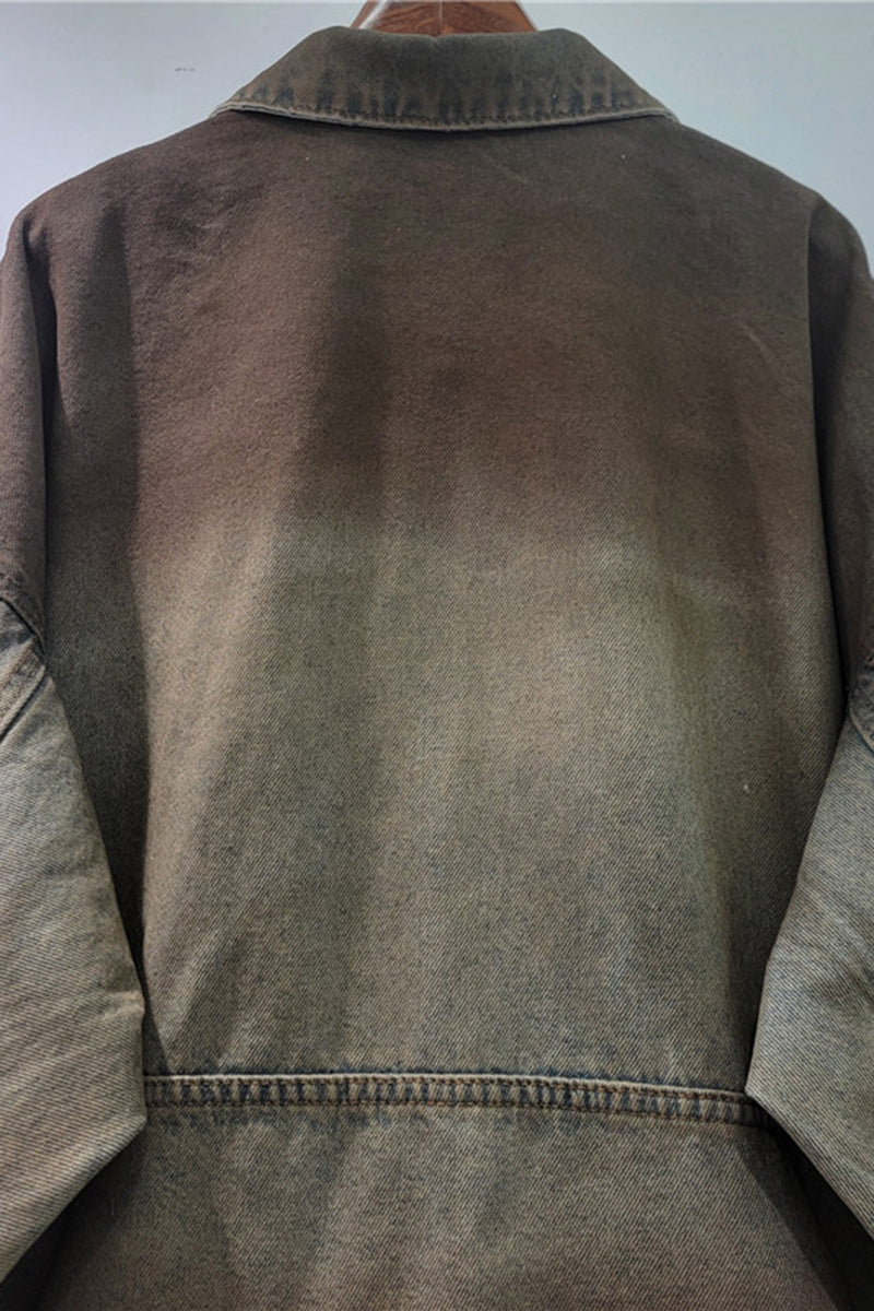 Floral Applique Denim Jacket