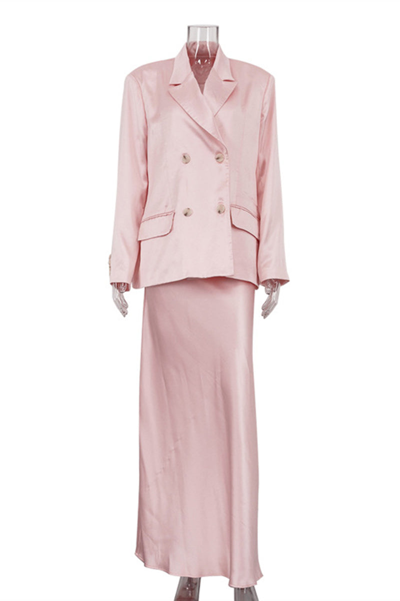 Elegant Double-Breasted Suit Set