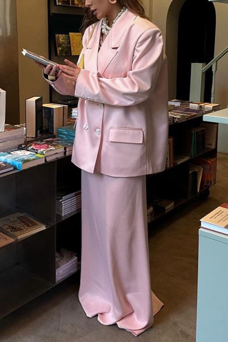 Elegant Double-Breasted Suit Set