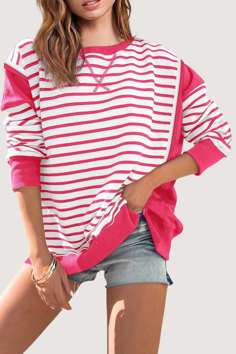 Striped Casual Long-Sleeve T-Shirt