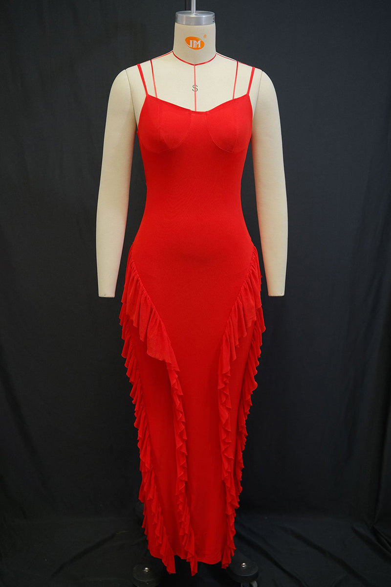 Ruffled Flow Casual Maxi Dress