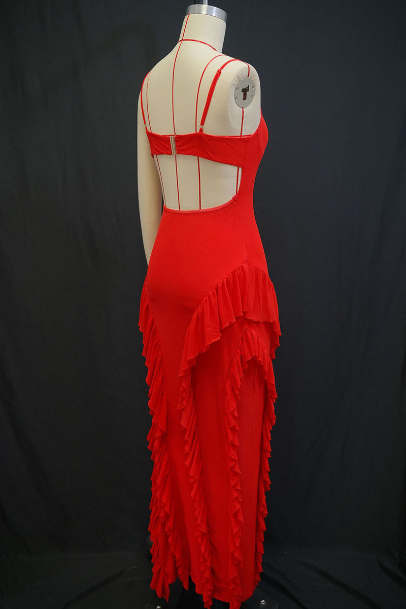 Ruffled Flow Casual Maxi Dress