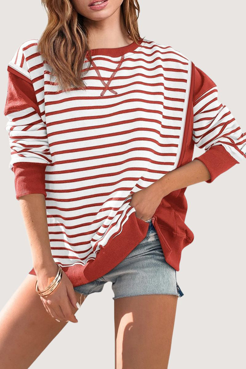 Striped Casual Long-Sleeve T-Shirt
