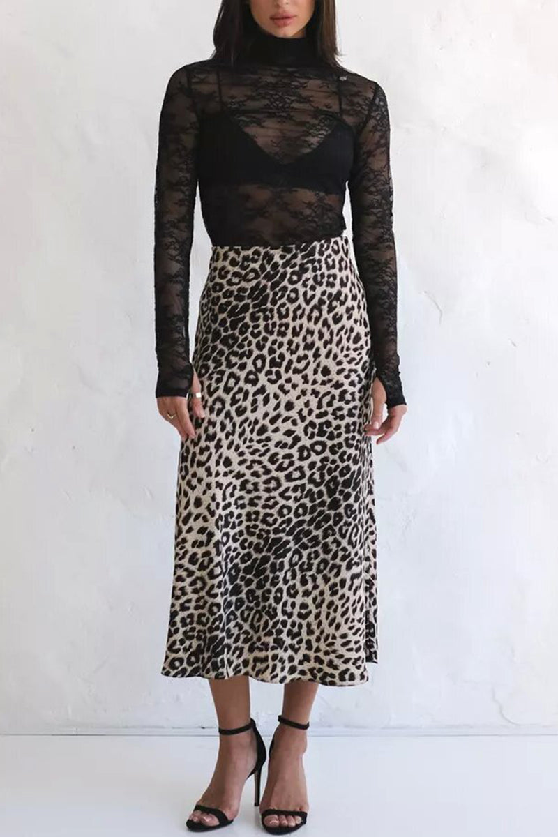 Leopard Print Skirt