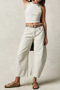 Stylish High-Waisted Cropped Jeans