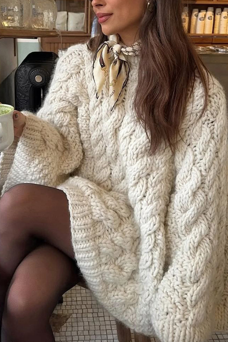 Cozy Cable Knit Oversized Sweater