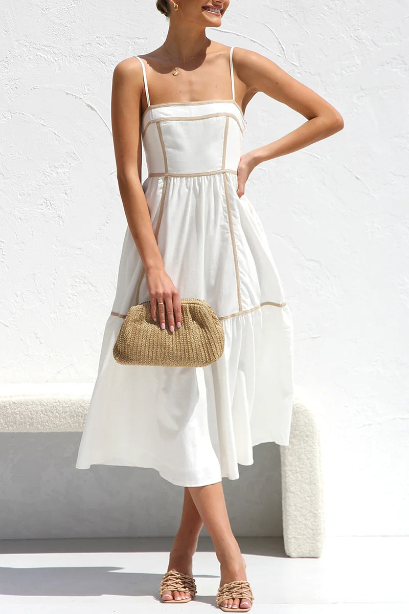 Elegant A-Line Midi Dress