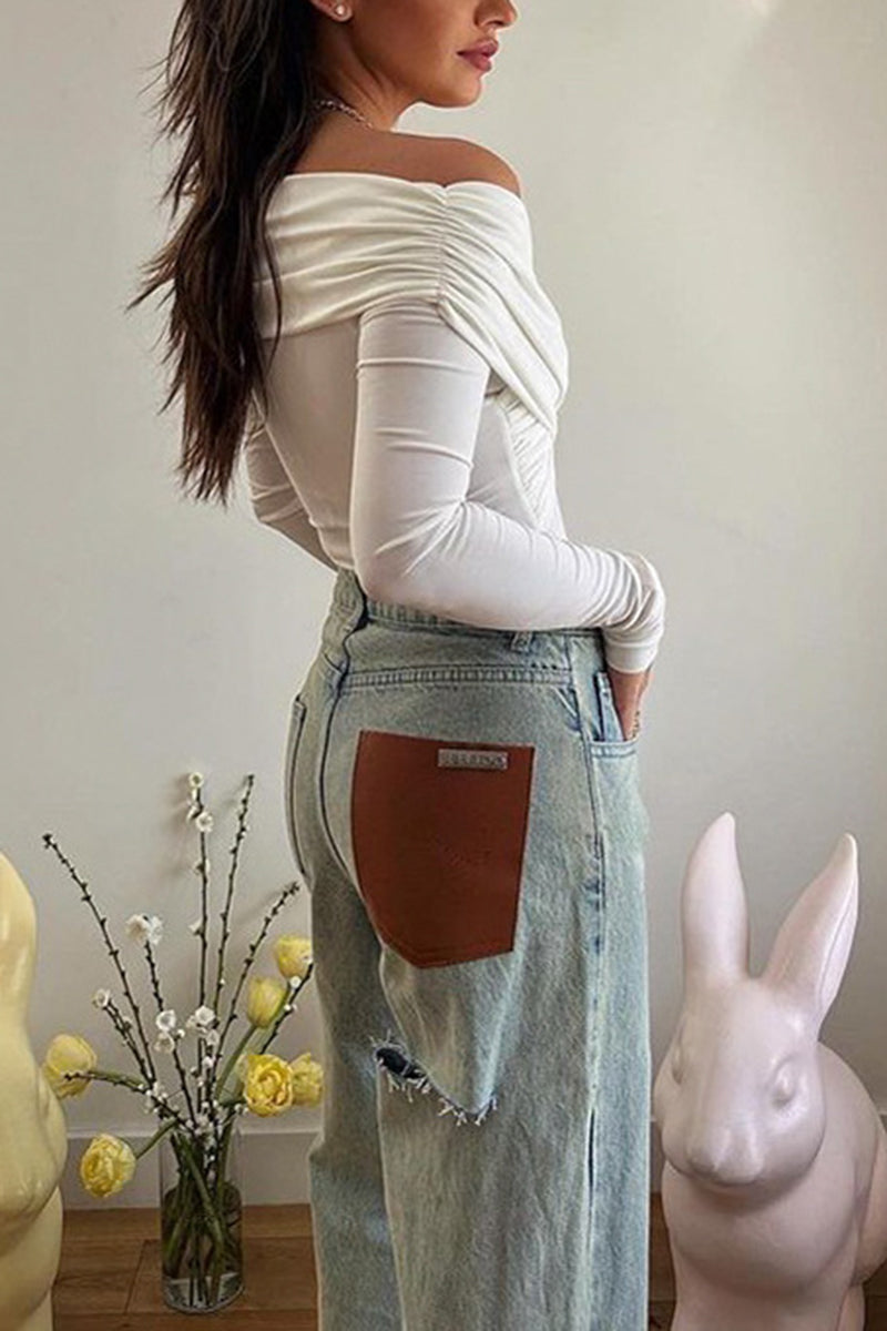 Off-Shoulder Wrap Bodysuit