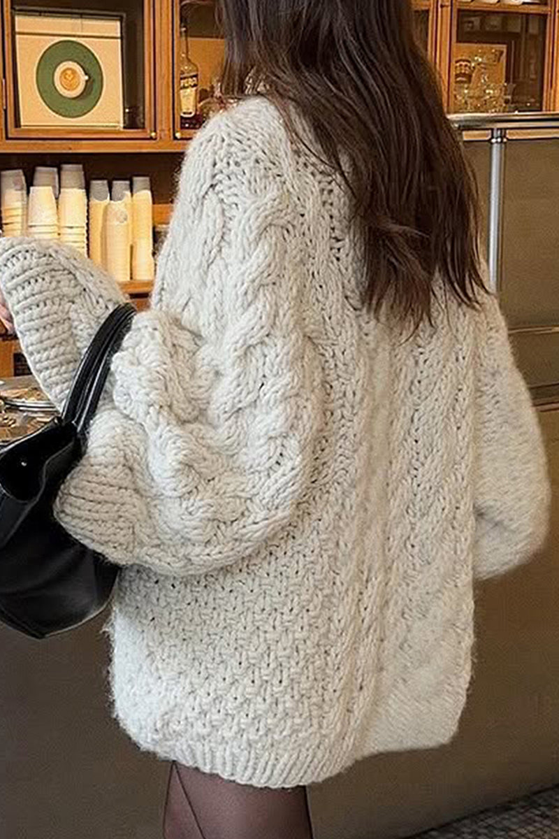 Cozy Cable Knit Oversized Sweater
