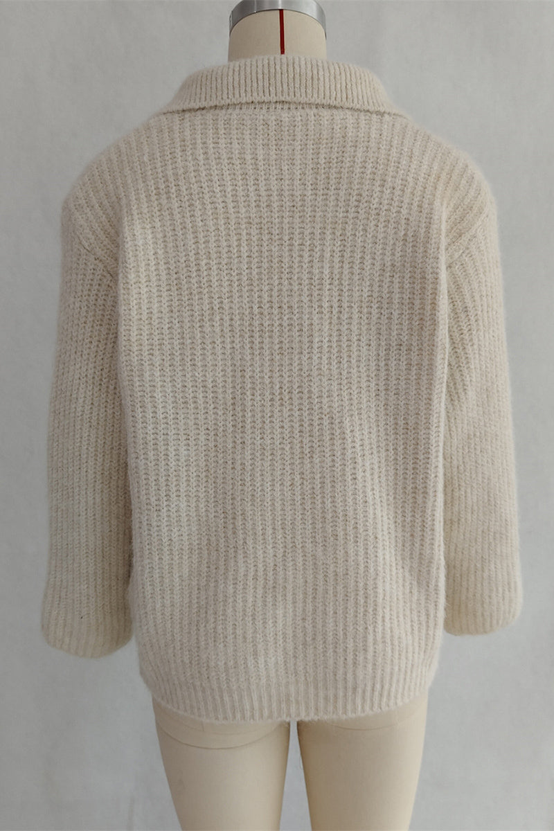 Lace-Up Collar Sweater