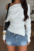 Asymmetrical Long Sleeve T-Shirt