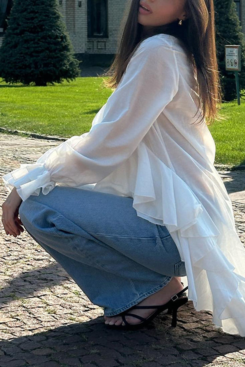 Flowing Layered Ruffle Blouse