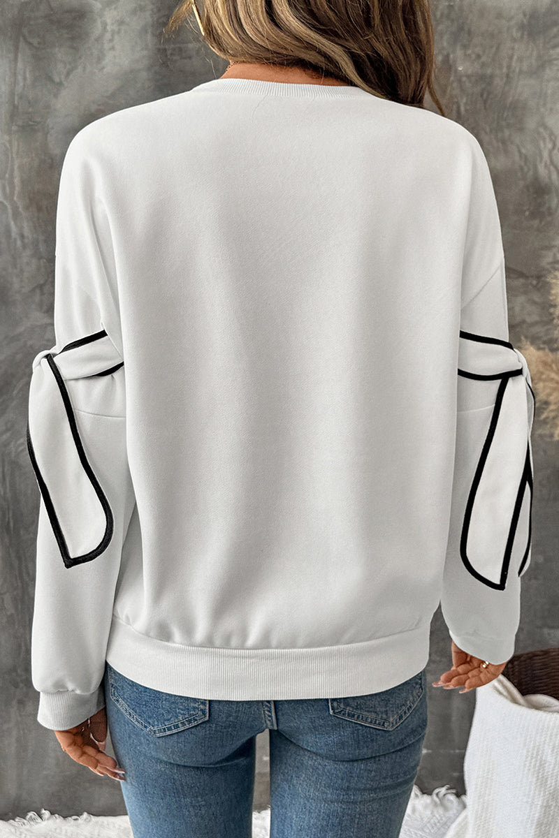 Tie-Sleeve Sweatshirt