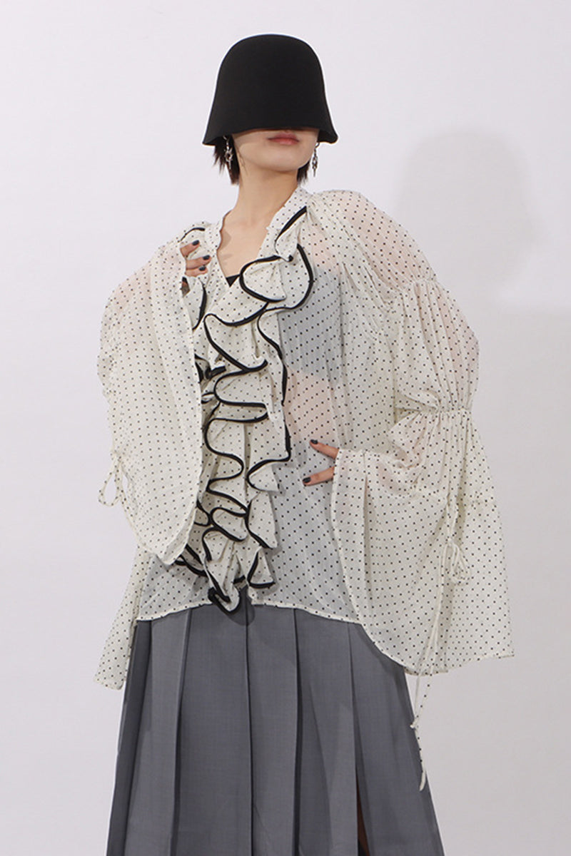 Ruffled Polka Dot Blouse