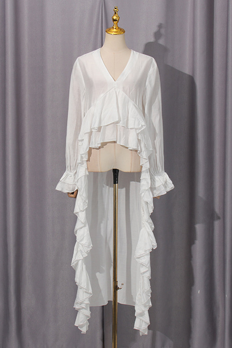 Flowing Layered Ruffle Blouse
