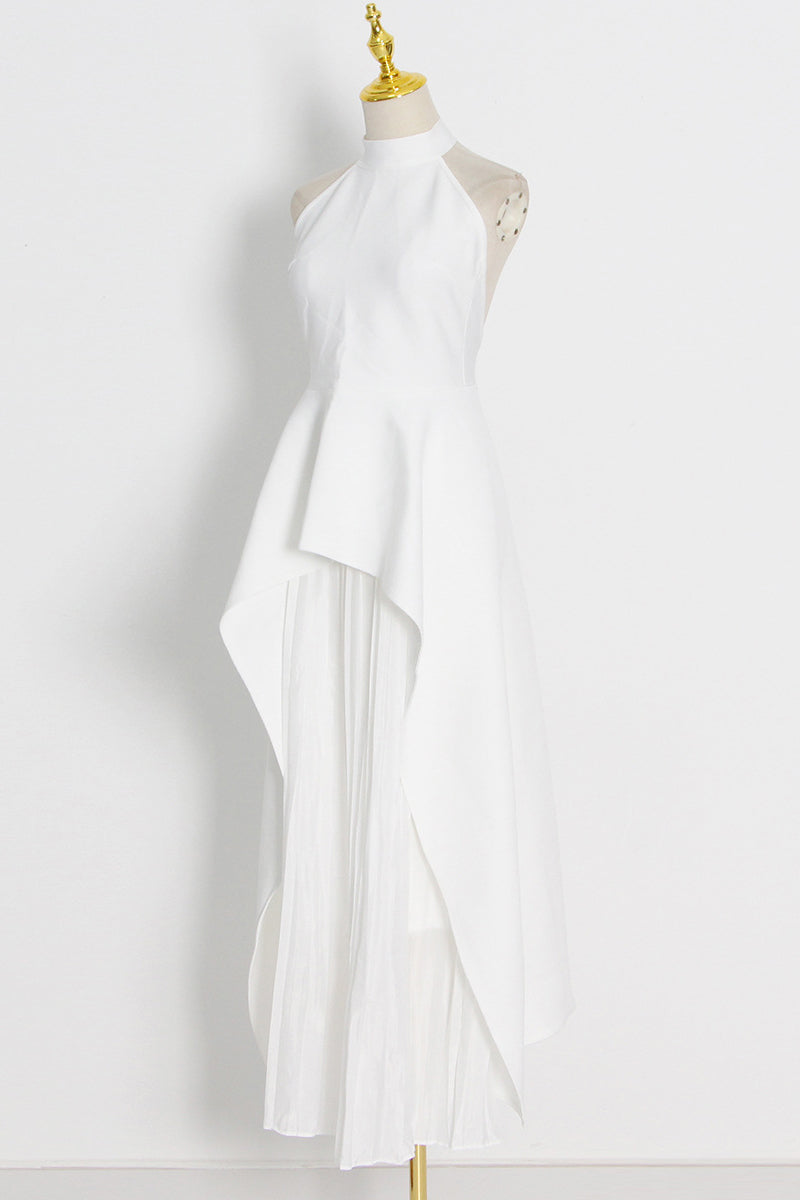 Asymmetric Halter Skirt Set